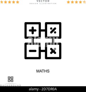 Maths icon from science collection. Simple line element Maths symbol ...