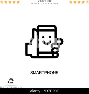 Smartphone icon. Simple element from digital disruption collection. Line Smartphone icon for templates, infographics and more Stock Vector