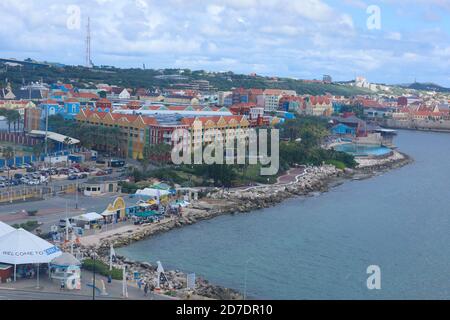 Arial view of Willemstad Curacao Stock Photo