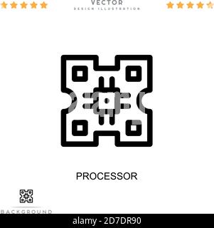 Processor icon. 3d illustration from artificial intelligence collection ...