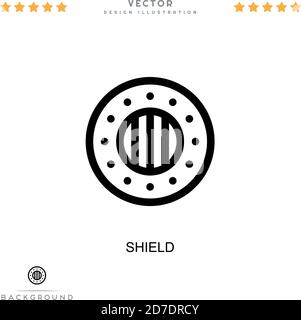 Shield icon. Simple element from digital disruption collection. Line Shield icon for templates, infographics and more Stock Vector