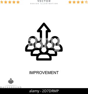 Improvement icon. Simple element from digital disruption collection. Line Improvement icon for templates, infographics and more Stock Vector
