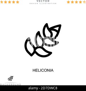 Heliconia icon. Simple element from digital disruption collection. Line Heliconia icon for templates, infographics and more Stock Vector