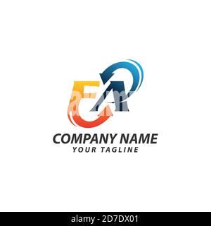 Creative and simple letter AF or FA for icon or company or business logo design vector editable Stock Vector