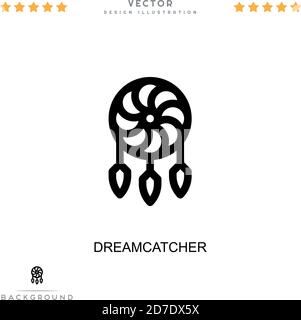 Dreamcatcher icon. Simple element from digital disruption collection. Line Dreamcatcher icon for templates, infographics and more Stock Vector