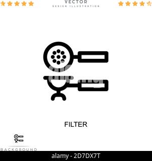 Filter icon. Simple element from digital disruption collection. Line Filter icon for templates, infographics and more Stock Vector