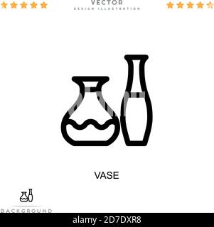Vase icon. Simple element from digital disruption collection. Line Vase icon for templates, infographics and more Stock Vector