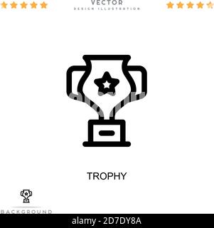 Trophy icon. Simple element from digital disruption collection. Line ...