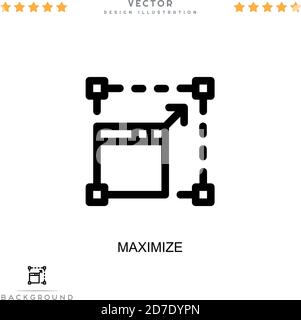 Maximize icon. Simple element from digital disruption collection. Line Maximize icon for templates, infographics and more Stock Vector