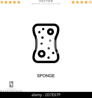 Sponge icon. Simple element from digital disruption collection. Line Sponge icon for templates, infographics and more Stock Vector