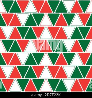 Seamless vector christmas pattern with Christmas triangle winter geometrical background Stock Vector