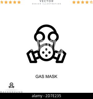 Gas mask icon. Simple element from digital disruption collection. Line Gas mask icon for templates, infographics and more Stock Vector