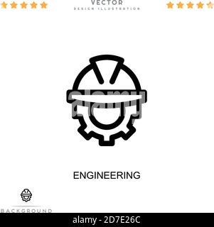 Engineering icon. Simple element from digital disruption collection. Line Engineering icon for templates, infographics and more Stock Vector