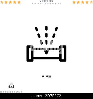Pipe icon. Simple element from digital disruption collection. Line Pipe icon for templates, infographics and more Stock Vector