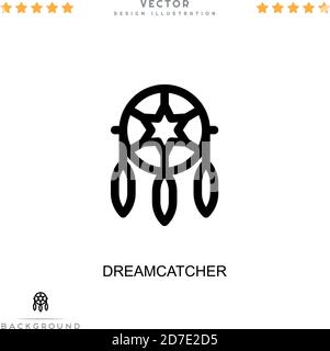 Dreamcatcher icon. Simple element from digital disruption collection. Line Dreamcatcher icon for templates, infographics and more Stock Vector