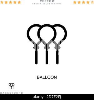 Balloon icon. Simple element from digital disruption collection. Line Balloon icon for templates, infographics and more Stock Vector