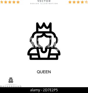 Queen icon. Simple element from digital disruption collection. Line ...