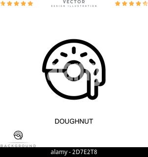 Doughnut icon. Simple element from digital disruption collection. Line Doughnut icon for templates, infographics and more Stock Vector
