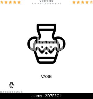 Vase icon. Simple element from digital disruption collection. Line Vase icon for templates, infographics and more Stock Vector
