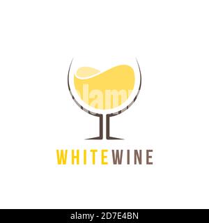 White wine logo template Stock Vector