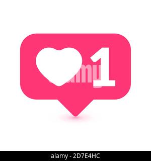 Like counter, comment follower and notification symbol Stock Vector