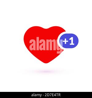 Like counter, comment follower and notification symbol Stock Vector