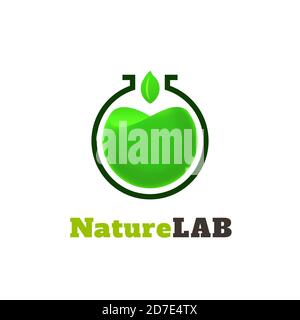 Nature lab logo template Stock Vector