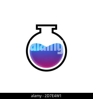 Science tube logo template Stock Vector