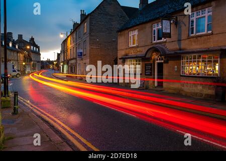 Early evening near a small Pub in an English Village Stock Photo