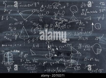 Impregnable mathematics. Crazy mathematics formulas Stock Photo - Alamy