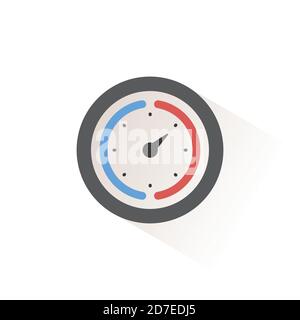Barometer. Isolated color icon. Weather glyph vector illustration Stock Vector