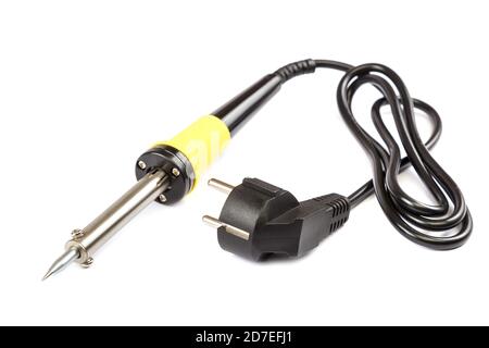 Soldering iron isolated on white background. Stock Photo