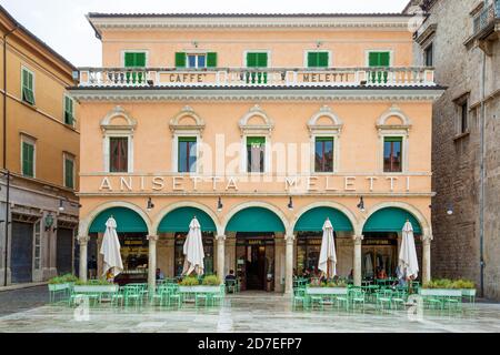 Very old bar in central Ascoli Piceno Stock Photo