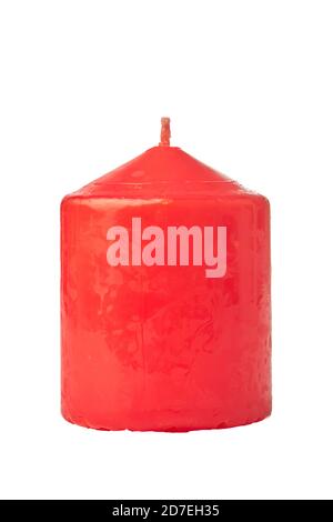 Red nice candle isolated on white background Red nice candle isolated on white background