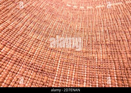 Mat of orange color from dense fabric, background Stock Photo