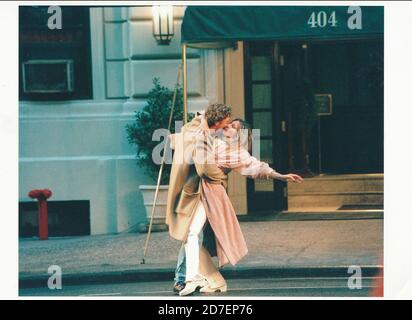 NEW YORK, NY- MAY 3: Barbra Streisand and Jeff Bridges film “The Mirror Has Two Faces”, also directed by Streisand, on W 84 Street and West End Ave, on May 3, 1996, in New York City. Credit: Joseph Marzullo/MediaPunch Stock Photo