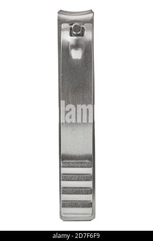 stainless steel nail clippers isolated on white background Stock Photo