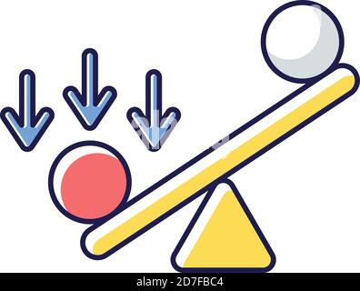 Synergy bias RGB color icon Stock Vector