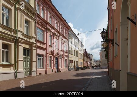 TARTU, ESTONIA - JULY, 7, 2018: City landscape, street in Tartu, Estonia Stock Photo