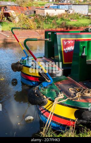 Colourful Historical Narrowboats on the Grand Union Canal. Blisworth ...