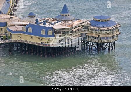 La Rosa Nautica Restaurant on breakwater, Miraflores, Lima, Peru Stock Photo