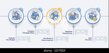 Homebuying advices vector infographic template Stock Vector