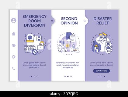 Telemedicine pros onboarding vector template Stock Vector