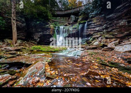 Elakala Falls - Canaan Valley, West Virginia, Balckwater waterfalls cascade Stock Photo