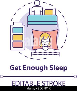 Get enough sleep concept icon Stock Vector