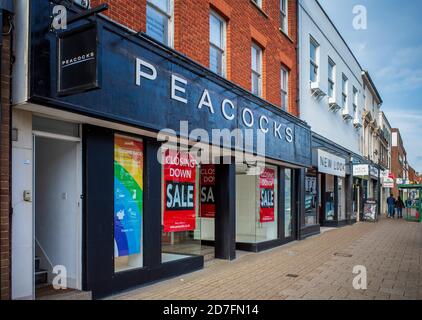 A branch of the women's clothing store BonMarche, part of the failed  Peacocks group of stores, about to close down, UK Stock Photo - Alamy