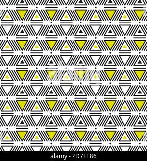 American ethnic indigenous Seamless art triangles pattern Stock Vector