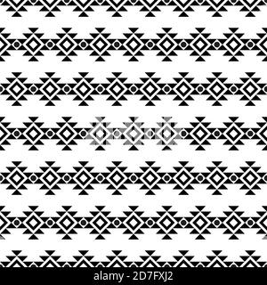 Abstract geometric American ethnic indigenous art pattern. Stock Vector