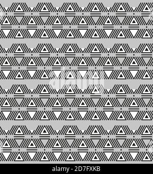 American ethnic indigenous Seamless art triangles pattern Stock Vector