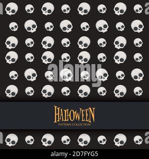 Skulls in a halloween background - Vector illustration Stock Vector